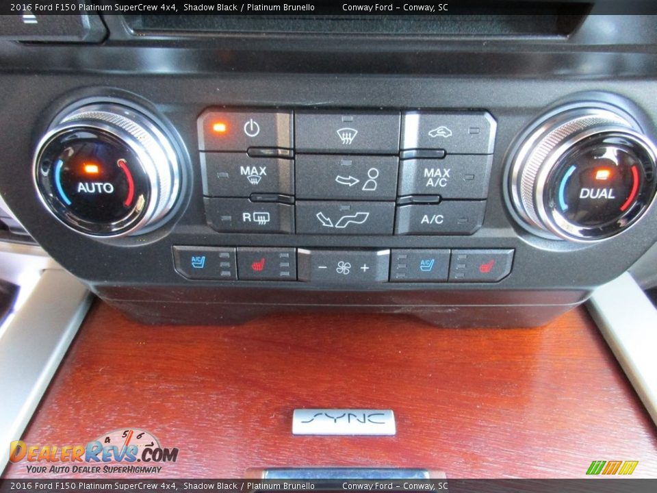 2016 Ford F150 Platinum SuperCrew 4x4 Shadow Black / Platinum Brunello Photo #26