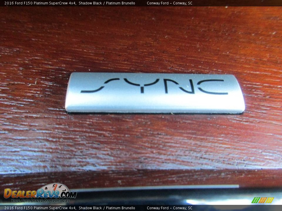 2016 Ford F150 Platinum SuperCrew 4x4 Shadow Black / Platinum Brunello Photo #27