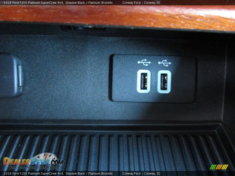 2016 Ford F150 Platinum SuperCrew 4x4 Shadow Black / Platinum Brunello Photo #28