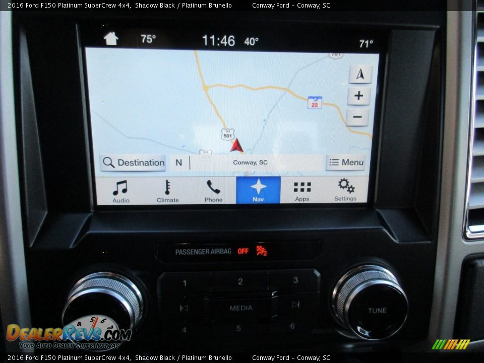 2016 Ford F150 Platinum SuperCrew 4x4 Shadow Black / Platinum Brunello Photo #29