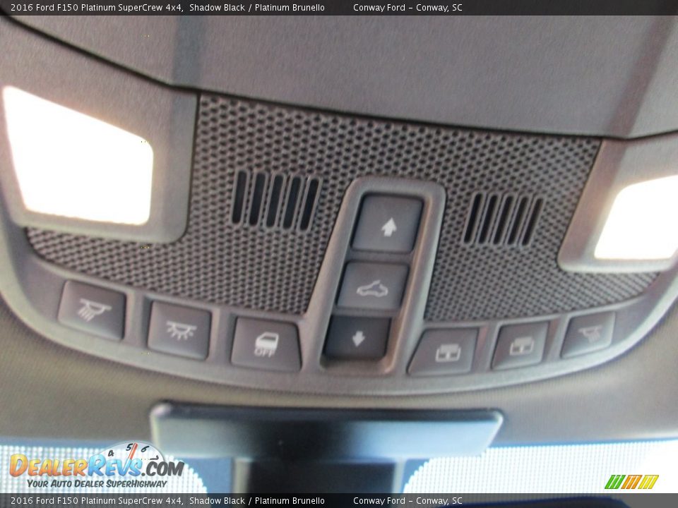 2016 Ford F150 Platinum SuperCrew 4x4 Shadow Black / Platinum Brunello Photo #31