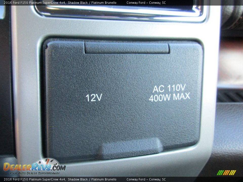 2016 Ford F150 Platinum SuperCrew 4x4 Shadow Black / Platinum Brunello Photo #33