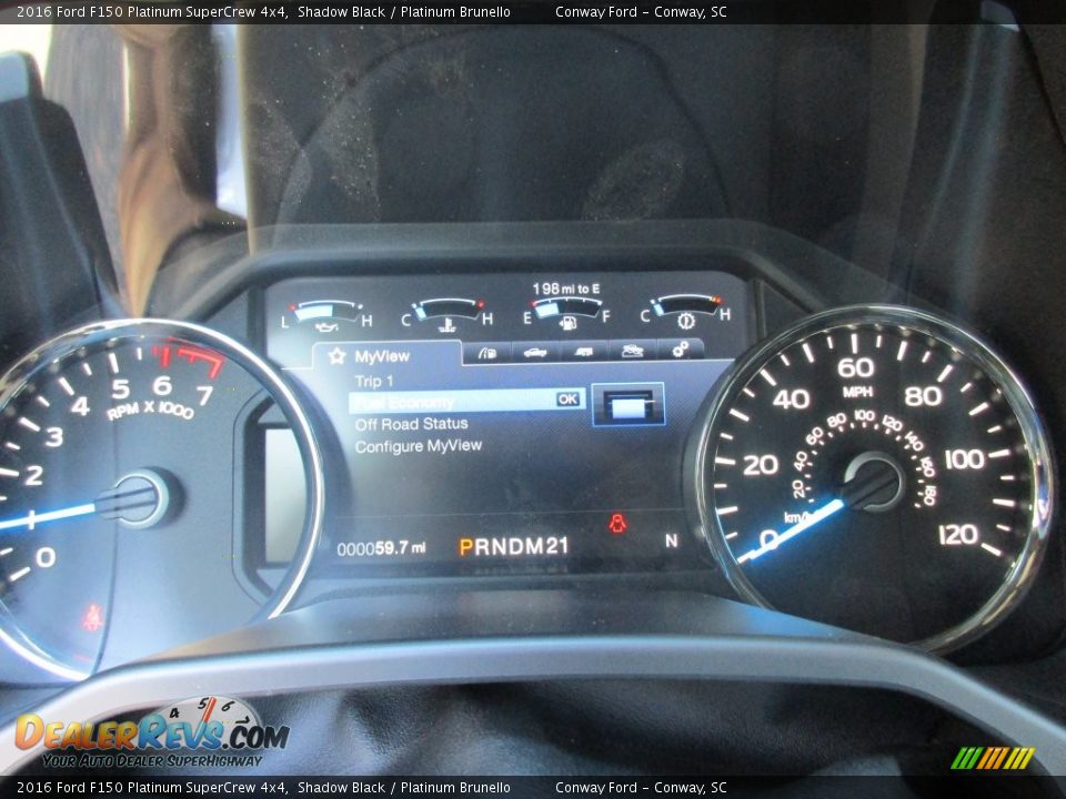 2016 Ford F150 Platinum SuperCrew 4x4 Shadow Black / Platinum Brunello Photo #36