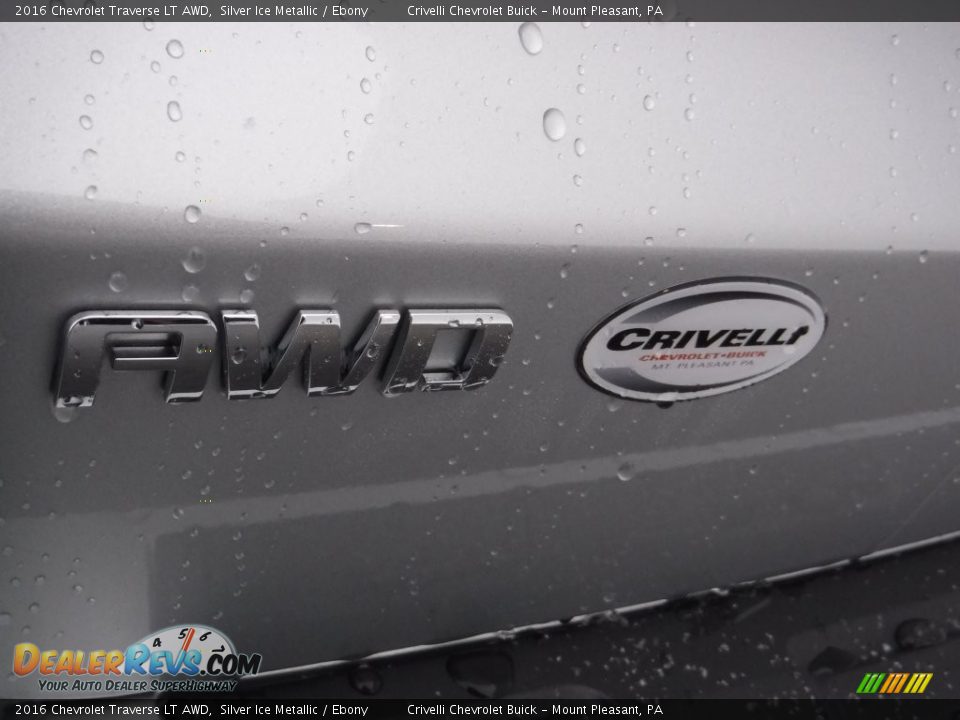 2016 Chevrolet Traverse LT AWD Silver Ice Metallic / Ebony Photo #9