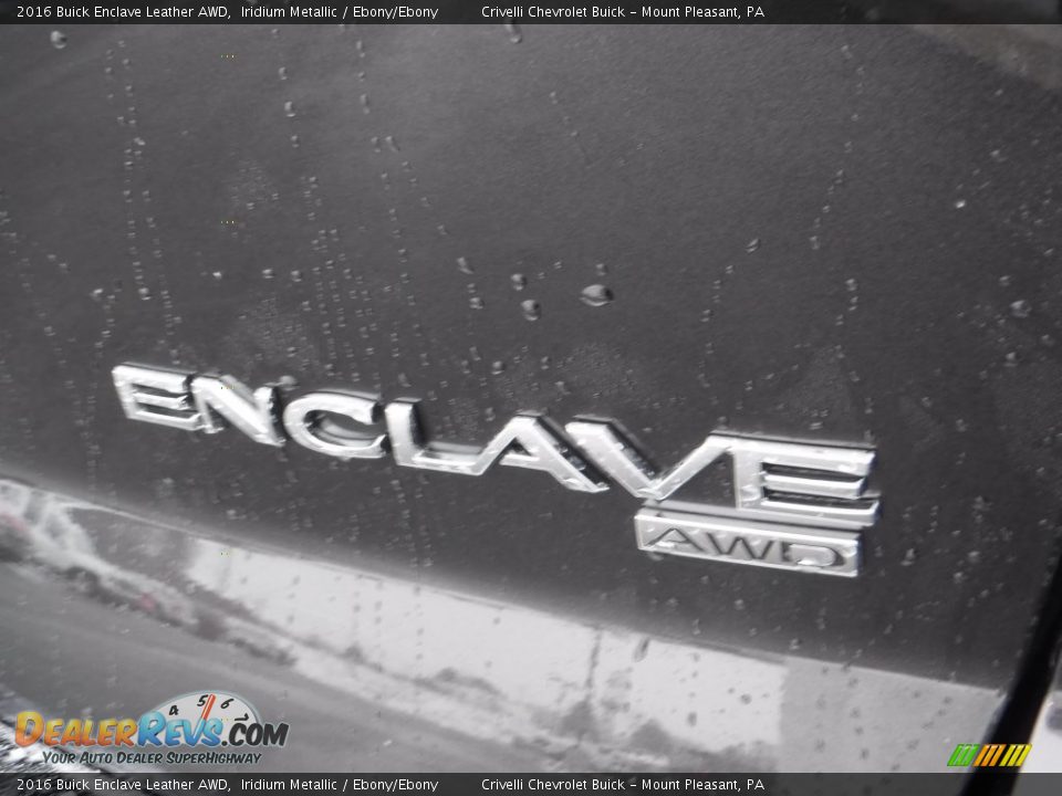 2016 Buick Enclave Leather AWD Iridium Metallic / Ebony/Ebony Photo #9