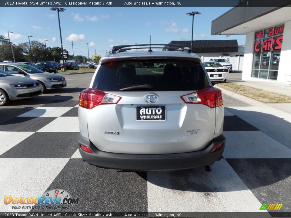 2013 Toyota RAV4 Limited AWD Classic Silver Metallic / Ash Photo #4