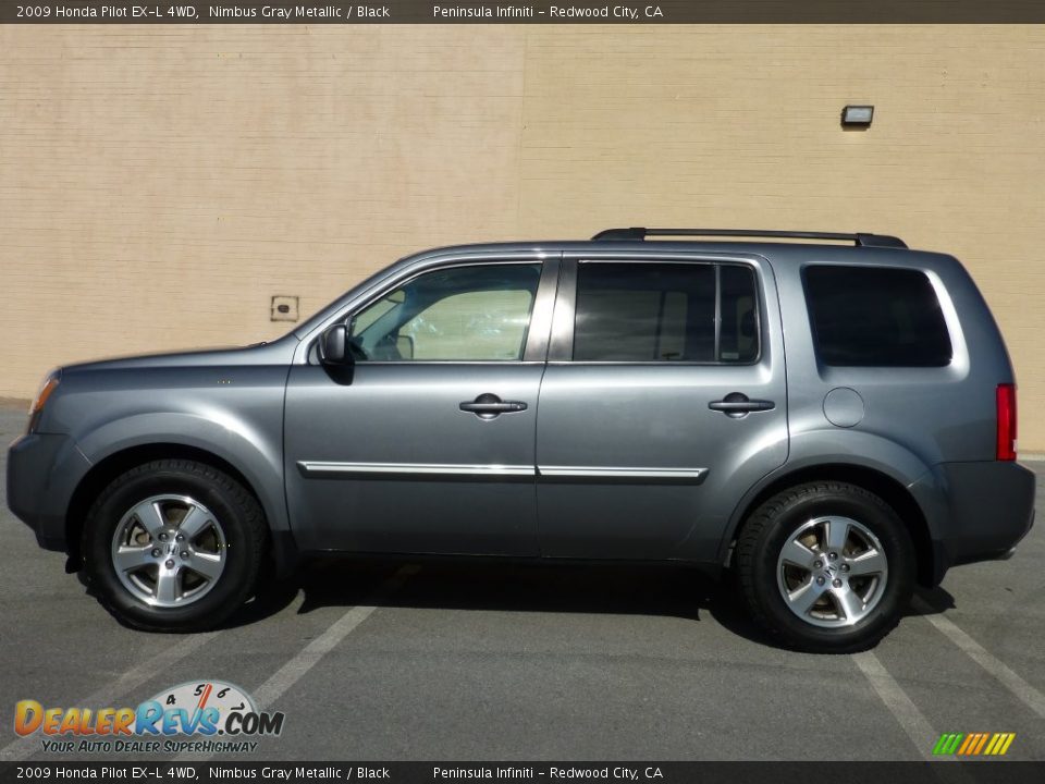 2009 Honda Pilot EX-L 4WD Nimbus Gray Metallic / Black Photo #2