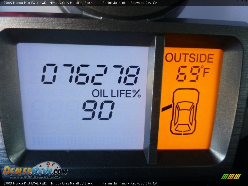 2009 Honda Pilot EX-L 4WD Nimbus Gray Metallic / Black Photo #7