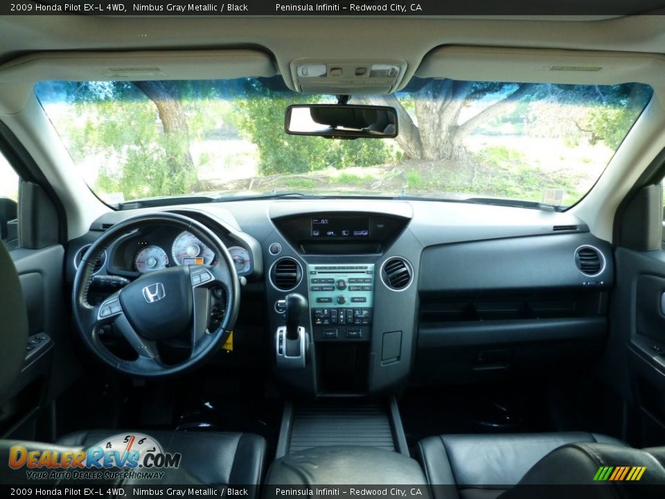 2009 Honda Pilot EX-L 4WD Nimbus Gray Metallic / Black Photo #25