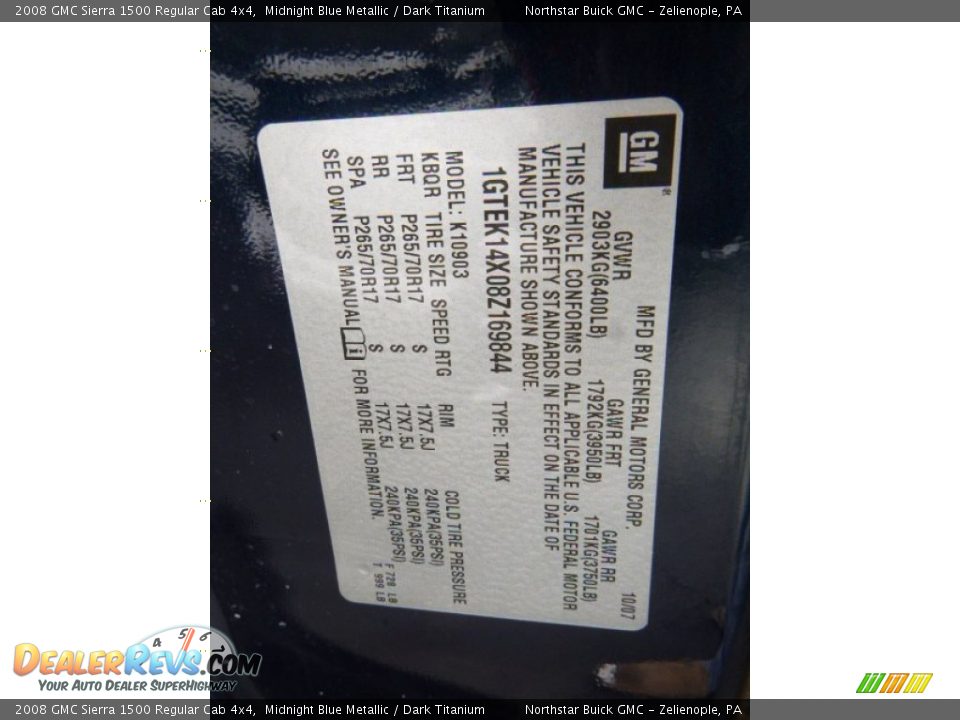 2008 GMC Sierra 1500 Regular Cab 4x4 Midnight Blue Metallic / Dark Titanium Photo #19