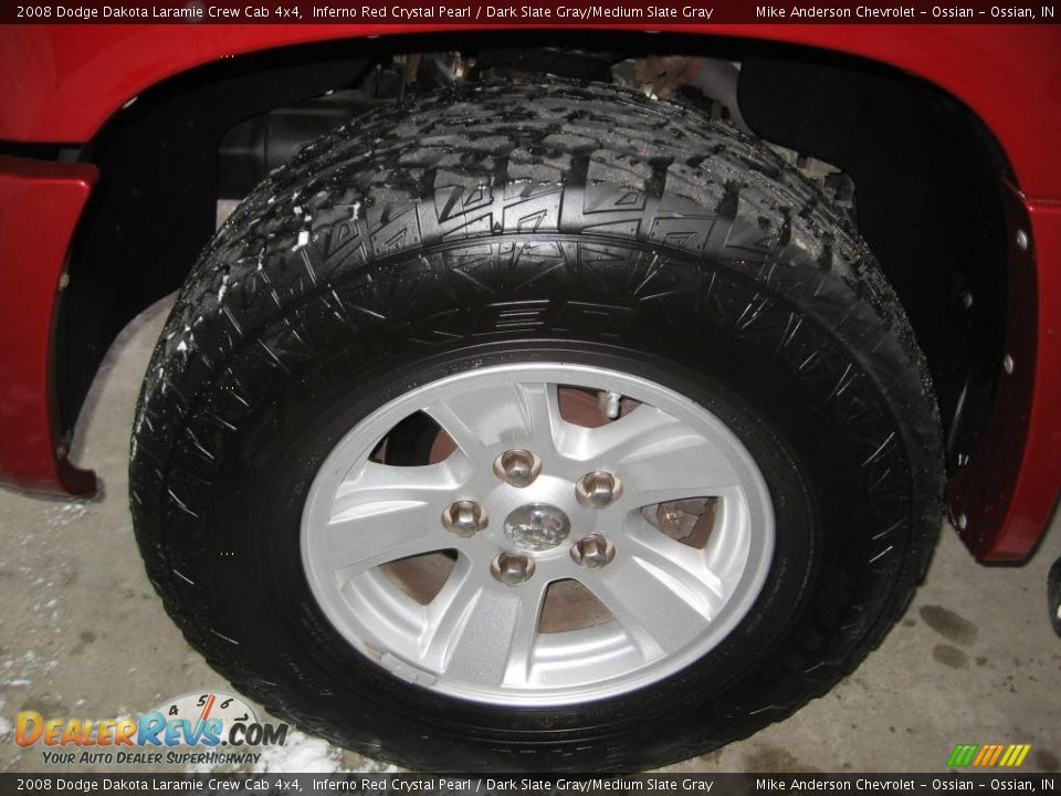 2008 Dodge Dakota Laramie Crew Cab 4x4 Inferno Red Crystal Pearl / Dark Slate Gray/Medium Slate Gray Photo #21