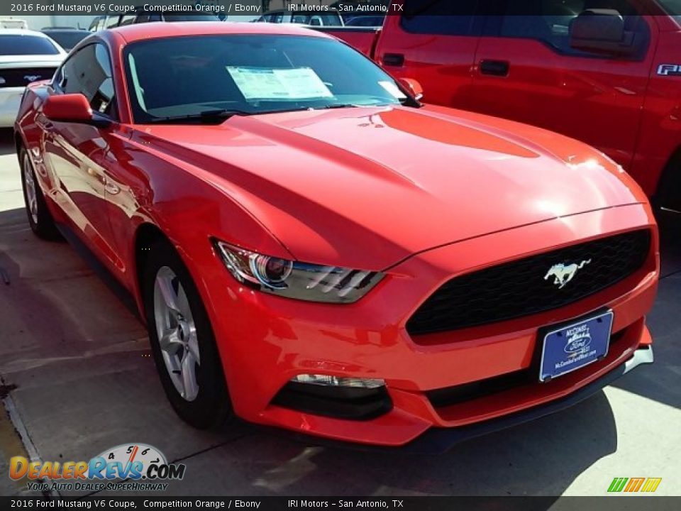 2016 Ford Mustang V6 Coupe Competition Orange / Ebony Photo #1