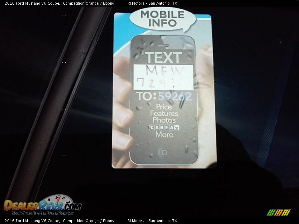 Dealer Info of 2016 Ford Mustang V6 Coupe Photo #2