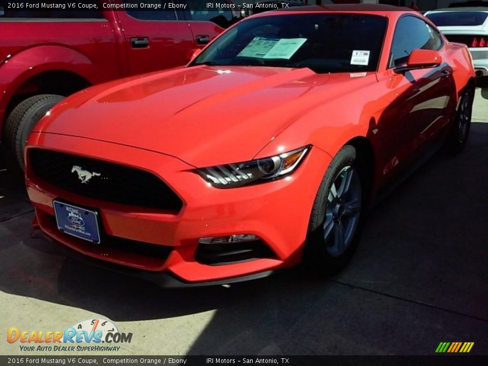 2016 Ford Mustang V6 Coupe Competition Orange / Ebony Photo #7
