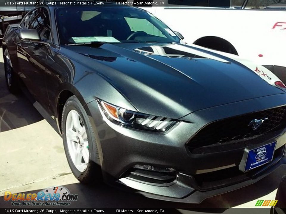 2016 Ford Mustang V6 Coupe Magnetic Metallic / Ebony Photo #1