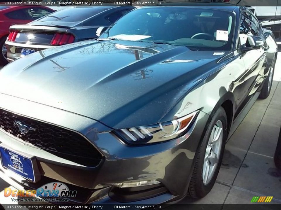 2016 Ford Mustang V6 Coupe Magnetic Metallic / Ebony Photo #7