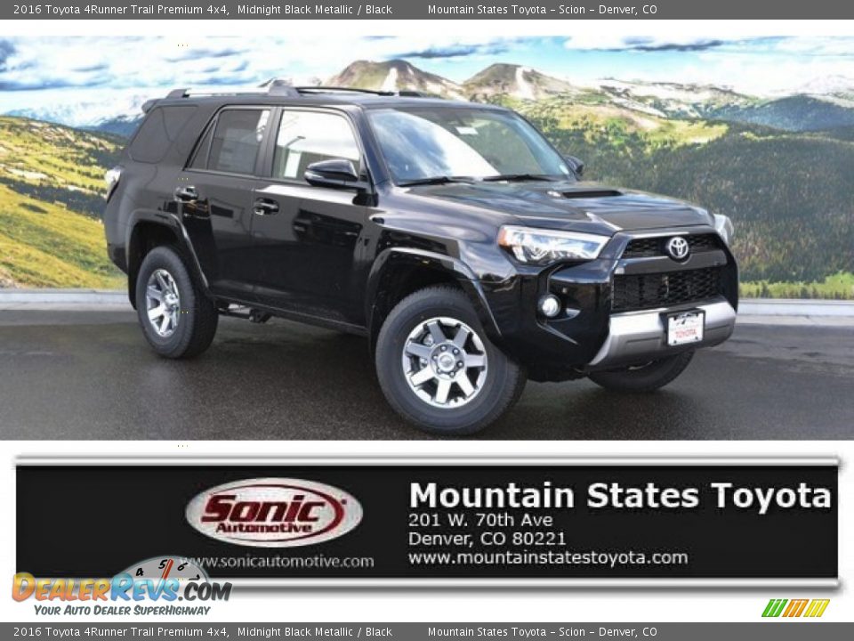 2016 Toyota 4Runner Trail Premium 4x4 Midnight Black Metallic / Black Photo #1