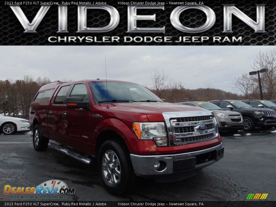 2013 Ford F150 XLT SuperCrew Ruby Red Metallic / Adobe Photo #1
