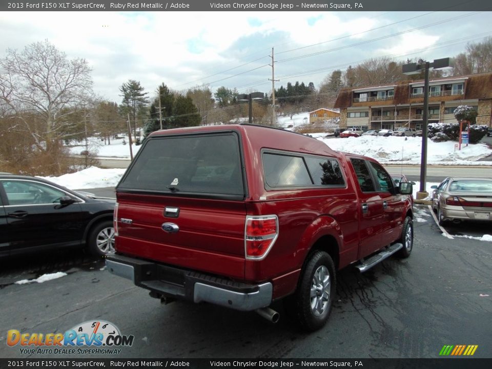 2013 Ford F150 XLT SuperCrew Ruby Red Metallic / Adobe Photo #3