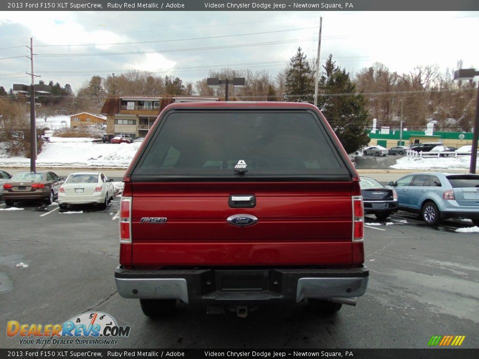 2013 Ford F150 XLT SuperCrew Ruby Red Metallic / Adobe Photo #4