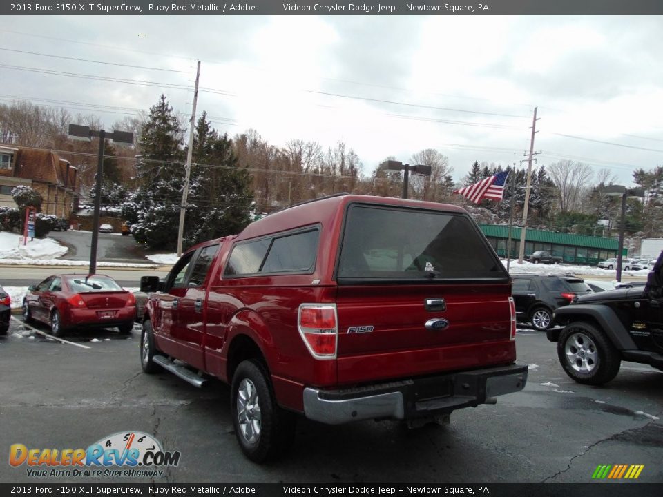 2013 Ford F150 XLT SuperCrew Ruby Red Metallic / Adobe Photo #5