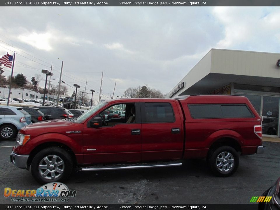 2013 Ford F150 XLT SuperCrew Ruby Red Metallic / Adobe Photo #6