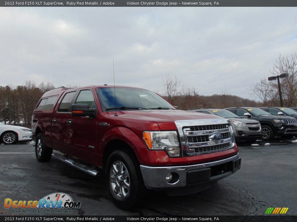 2013 Ford F150 XLT SuperCrew Ruby Red Metallic / Adobe Photo #9