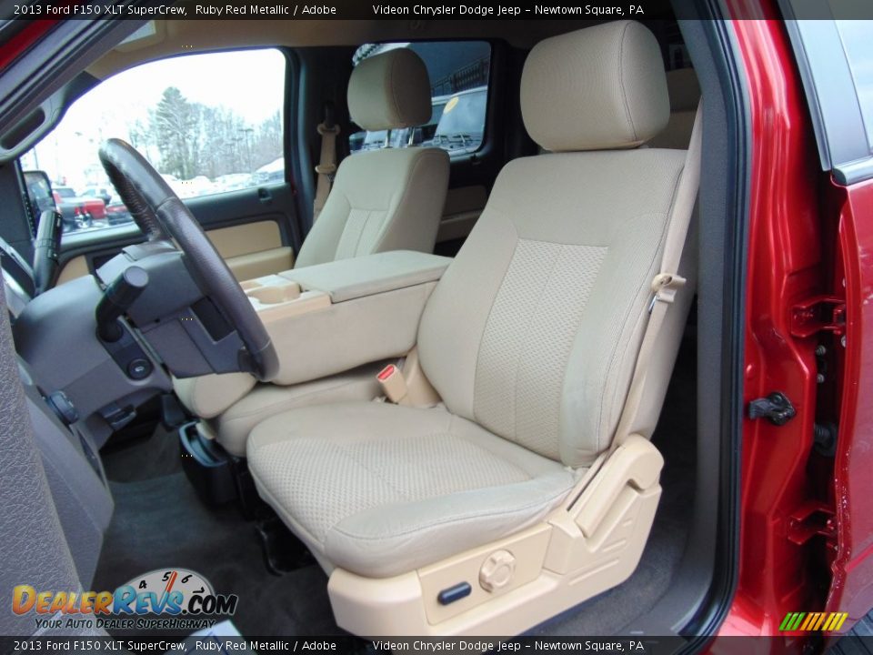 2013 Ford F150 XLT SuperCrew Ruby Red Metallic / Adobe Photo #18