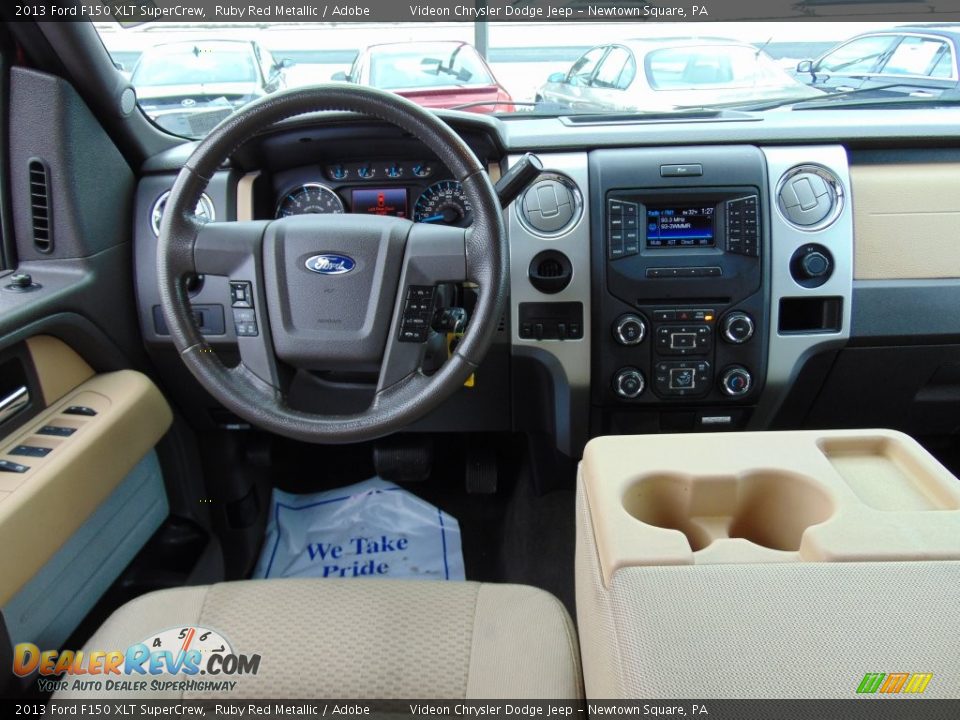 2013 Ford F150 XLT SuperCrew Ruby Red Metallic / Adobe Photo #19