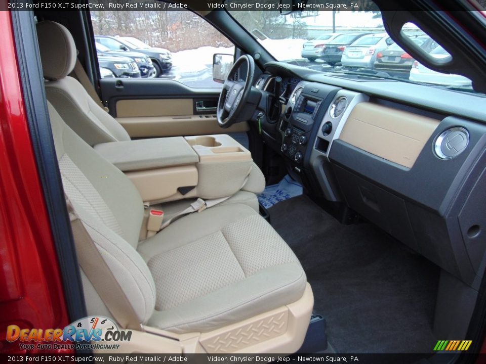 2013 Ford F150 XLT SuperCrew Ruby Red Metallic / Adobe Photo #21