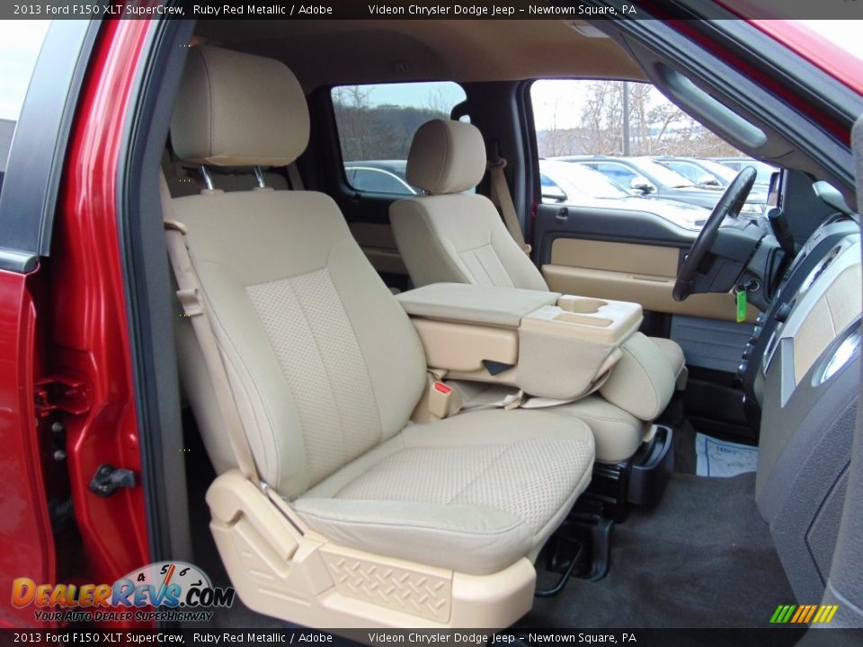 2013 Ford F150 XLT SuperCrew Ruby Red Metallic / Adobe Photo #22