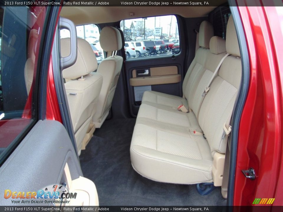 2013 Ford F150 XLT SuperCrew Ruby Red Metallic / Adobe Photo #23
