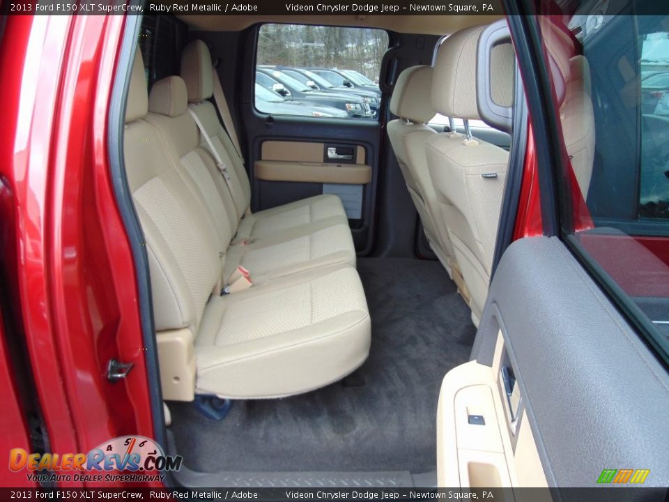 2013 Ford F150 XLT SuperCrew Ruby Red Metallic / Adobe Photo #24