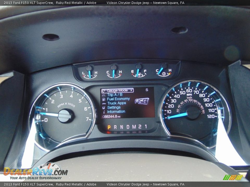 2013 Ford F150 XLT SuperCrew Ruby Red Metallic / Adobe Photo #31