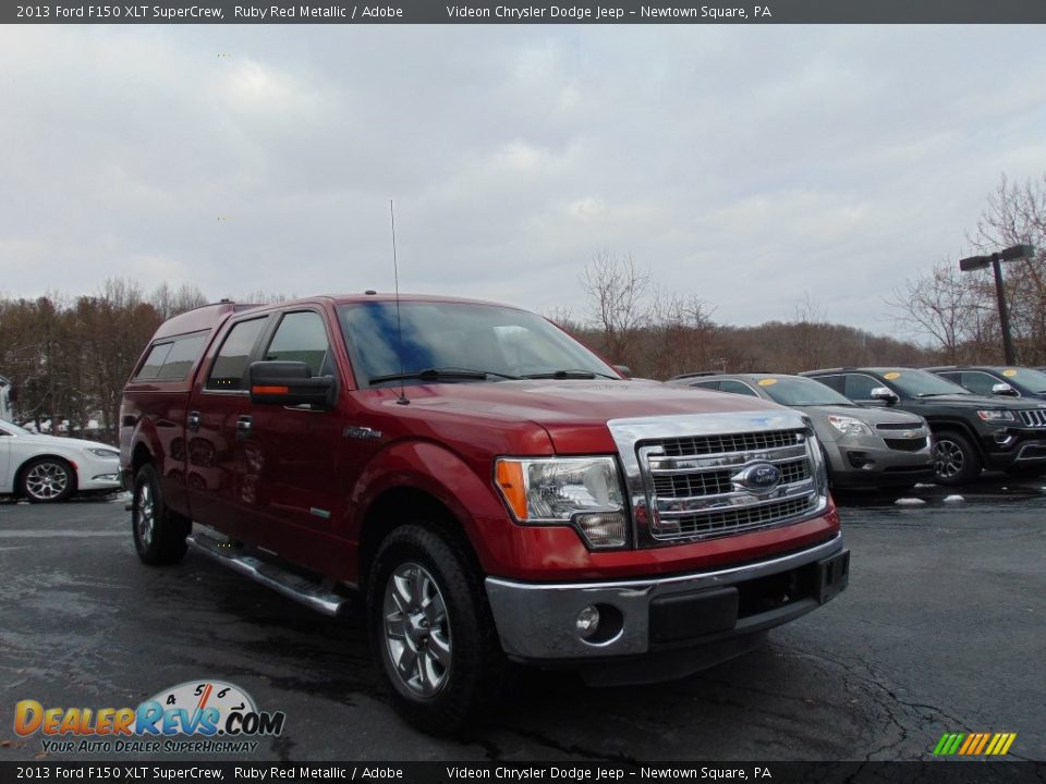 2013 Ford F150 XLT SuperCrew Ruby Red Metallic / Adobe Photo #32
