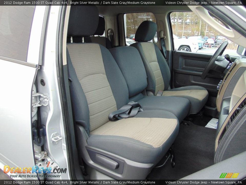 2012 Dodge Ram 1500 ST Quad Cab 4x4 Bright Silver Metallic / Dark Slate Gray/Medium Graystone Photo #20