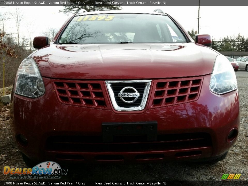 2008 Nissan Rogue SL AWD Venom Red Pearl / Gray Photo #2