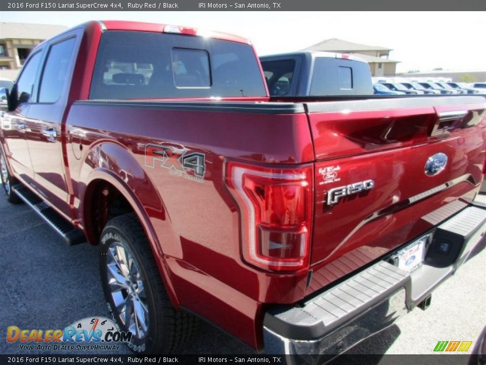 2016 Ford F150 Lariat SuperCrew 4x4 Ruby Red / Black Photo #6