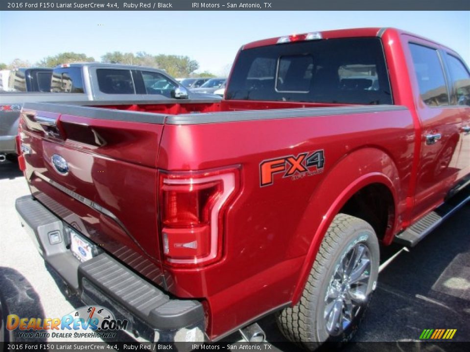 2016 Ford F150 Lariat SuperCrew 4x4 Ruby Red / Black Photo #8