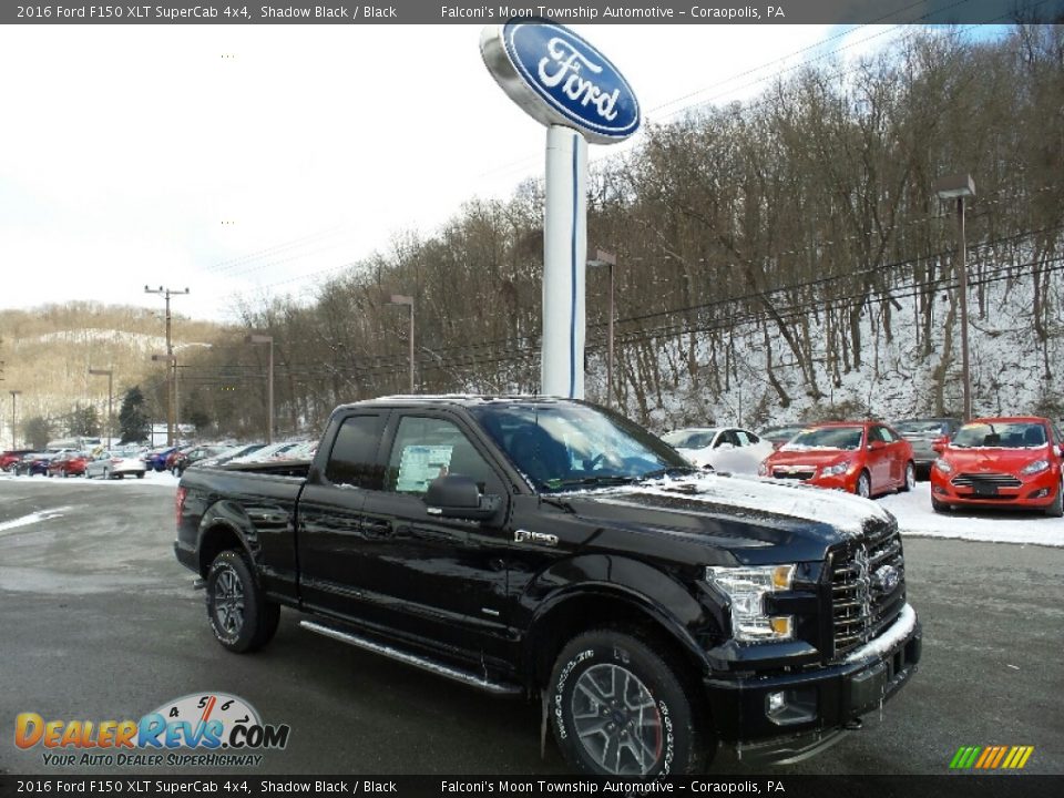 2016 Ford F150 XLT SuperCab 4x4 Shadow Black / Black Photo #3