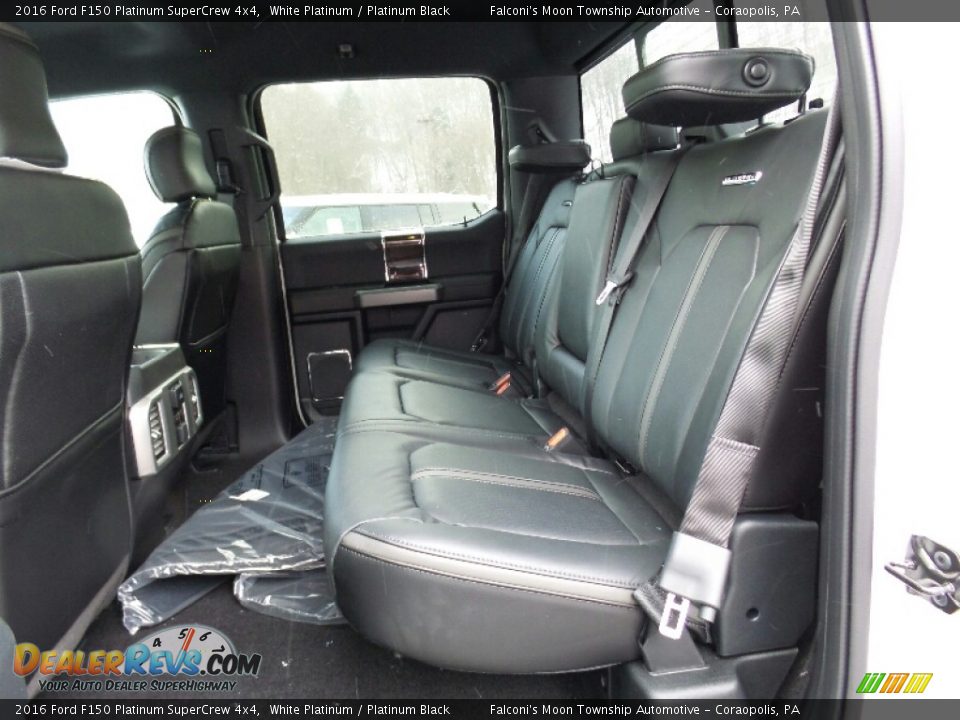 Rear Seat of 2016 Ford F150 Platinum SuperCrew 4x4 Photo #8