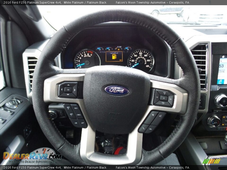 2016 Ford F150 Platinum SuperCrew 4x4 Steering Wheel Photo #16