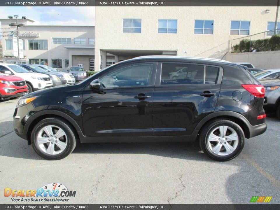 2012 Kia Sportage LX AWD Black Cherry / Black Photo #3