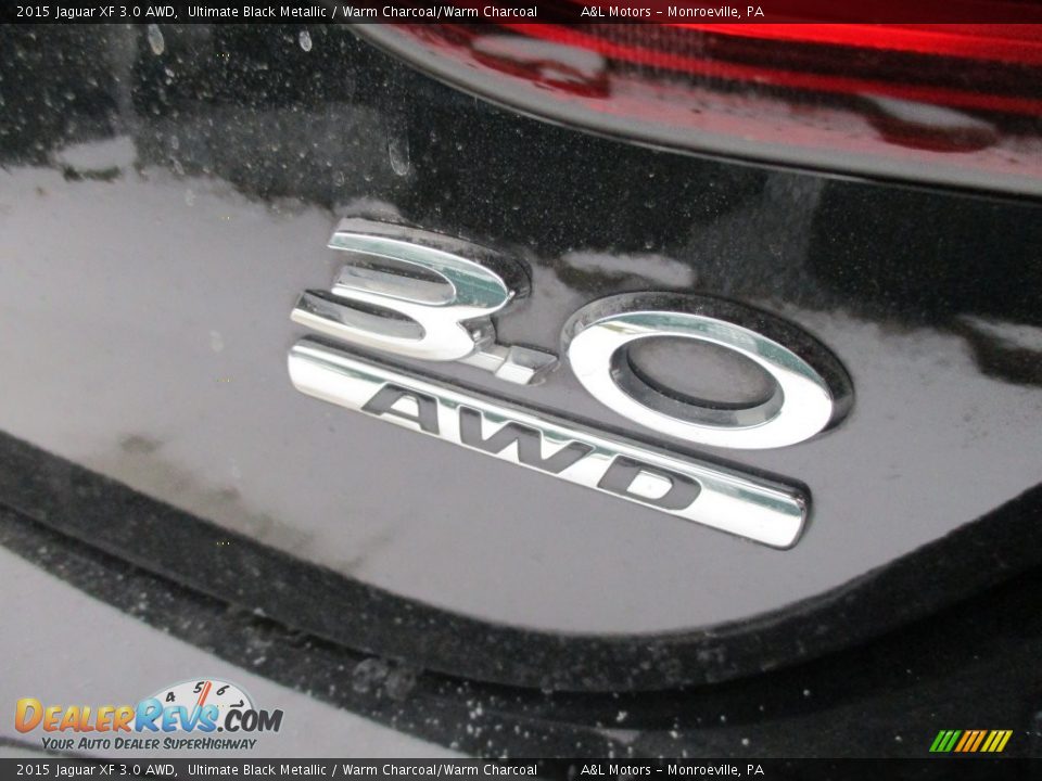 2015 Jaguar XF 3.0 AWD Ultimate Black Metallic / Warm Charcoal/Warm Charcoal Photo #5