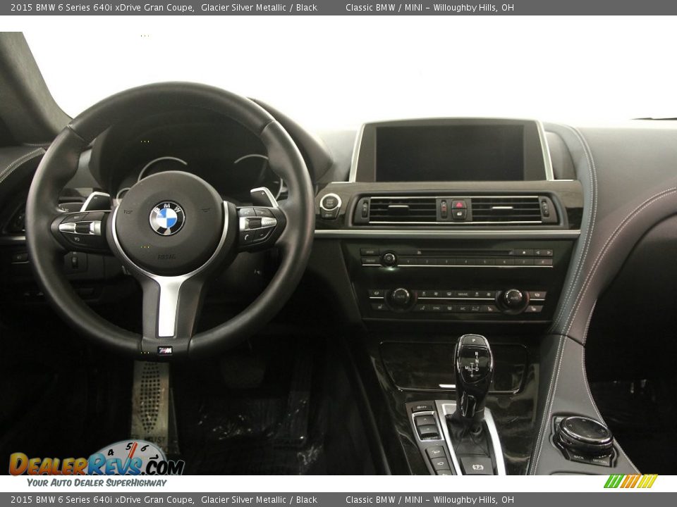 2015 BMW 6 Series 640i xDrive Gran Coupe Glacier Silver Metallic / Black Photo #25