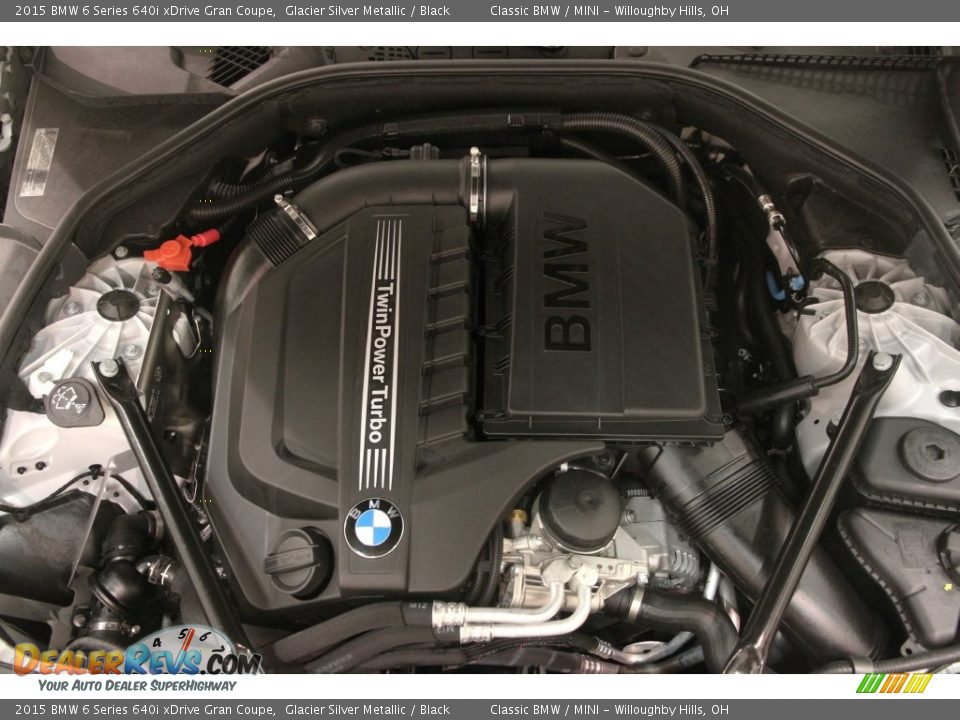2015 BMW 6 Series 640i xDrive Gran Coupe Glacier Silver Metallic / Black Photo #28