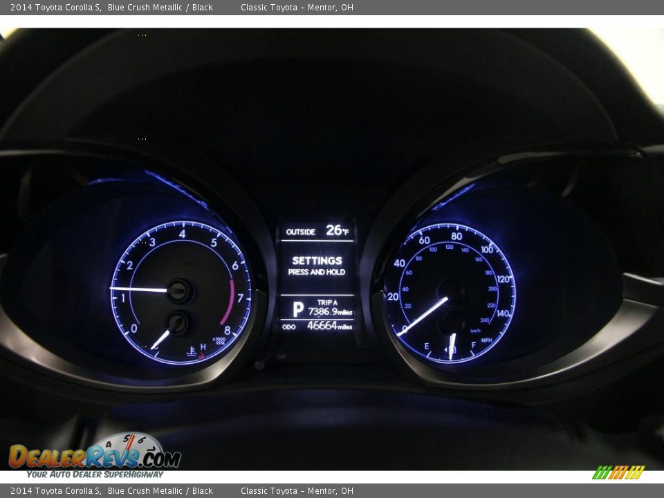 2014 Toyota Corolla S Blue Crush Metallic / Black Photo #8