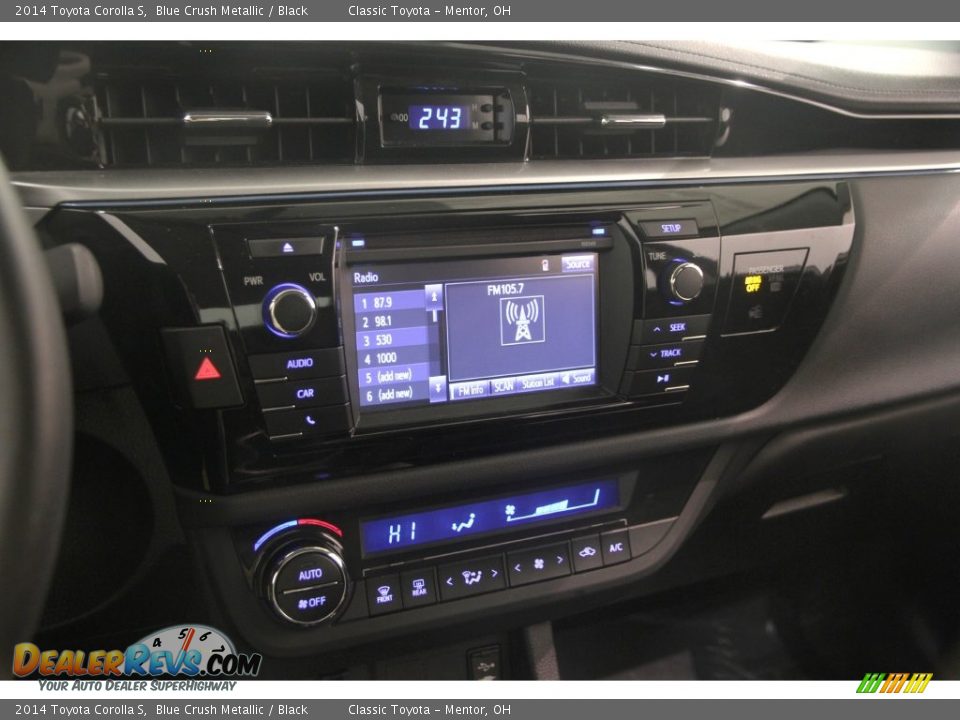 2014 Toyota Corolla S Blue Crush Metallic / Black Photo #9