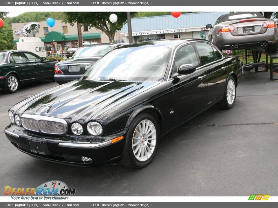 2006 Jaguar XJ XJ8 Ebony Black / Charcoal Photo #1