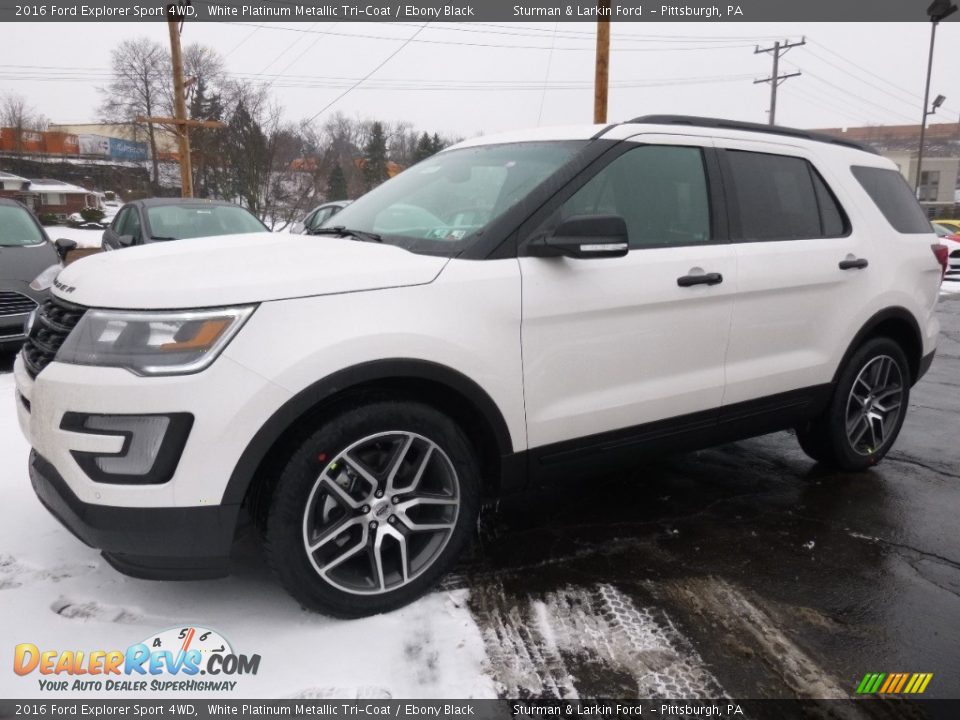 2016 Ford Explorer Sport 4WD White Platinum Metallic Tri-Coat / Ebony Black Photo #4